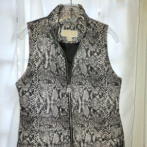 NEW Michael Kors Snake Print Puffer Vest XS